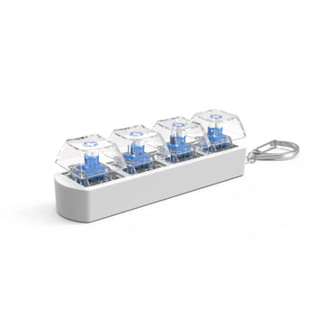 4Keys Finger Button Anti-stress Toys Mechanical Keyboard Keycaps Office Decompression Calming Keychain Gifts for Children Adults Apsilon
