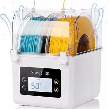 Sovol Filament Dryer 2023, SH01 Filament Dehydrator 3D Printer Spool Holder with Upgraded Fan, Dry Box for Keeping Filament Dry Apsilon