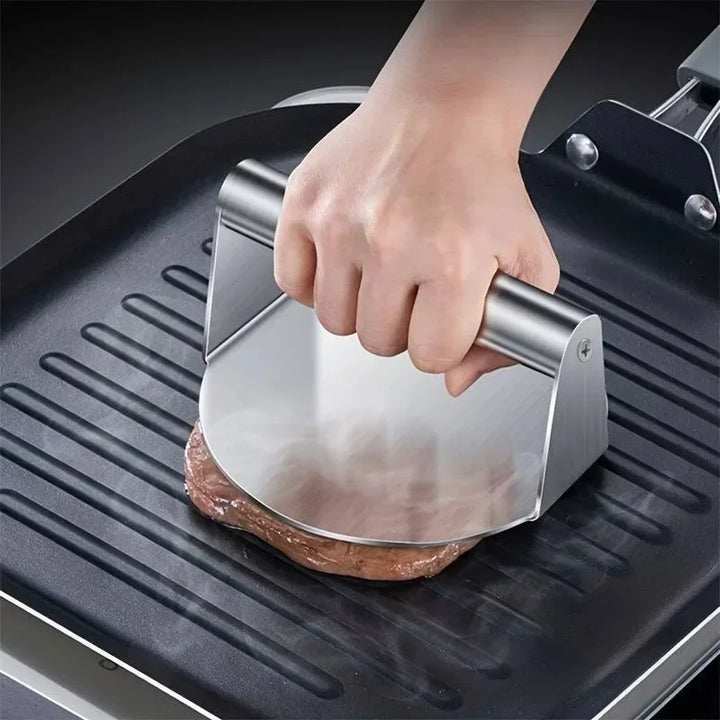 Stainless Steel Smash Burger Press Hamburger Patties Meat Masher Circular Meat Press Mold for Deli Meats Kitchen Accessories Apsilon