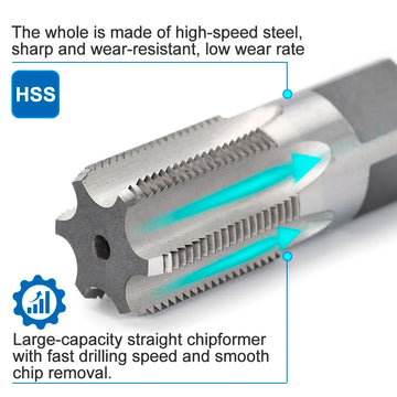 XCAN Tap Die Set Alloy Steel Pipe Tap and Die Right Hand Screw Thread Cutting Tools G1/16 1/8 1/4 3/8 1/2 5/8 3/4 7/8 1 2 Apsilon