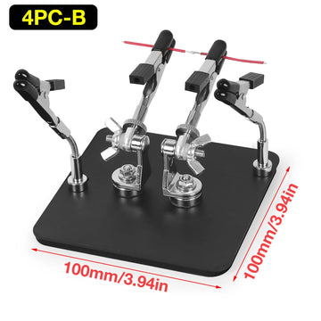 NEWACALOX Mini Welding Workbench Soldering Third Helping Hand  Magnetic Flex Arm Custom Alligator Clips Electronic Repair Tools Apsilon