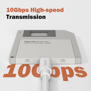 Hagibis 2230 M.2 NVMe SSD Enclosure USB 3.2 Gen 2 to PCI-E M.2 SSD Case 2242 External SSD Floppy Disk for iPhone 17 Pro Laptops Apsilon
