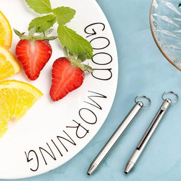 Portable Titanium Toothpicks Pocket Toothpicks Keychain Silver with Metal Toothpick Holder for Outdoor Picnic Camping Accessorie Apsilon
