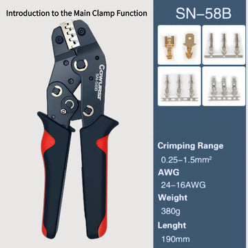 DuPont Terminal Crimping Pliers Set with Five Die Heads and Wire Stripping Pliers Tool Kit for Automotive Terminals Apsilon