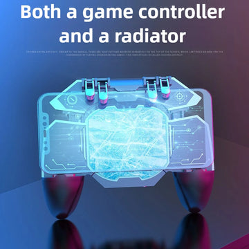 MEMO DL88 2 in 1 Mobile Phone 6 Finger Gamepad Joystick Controller with Semiconductor Cooling Radiator for IOS Android Universal Apsilon