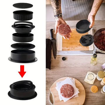 Burger Press Mold & Patty Press Maker -3 in 1 stuffed hamburger patty maker Perfect for Beef,Chicken Patties-Kitchen Press Tool Apsilon