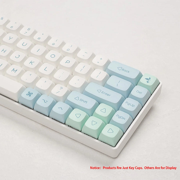 135 keys Ice Crystal Mint Keycaps Profile XDA PBT Dye-Sub Key Cap for Cherry MX Switch DIY Layout Ducky Mechanical Keyboard Cap Apsilon