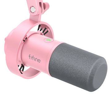 FIFINE USB/XLR Dynamic Microphone with Shock Mount,Touch-mute,Headphone Jack&Volume Control,for PC or Sound Card Recording -K688 Apsilon