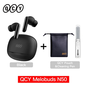 QCY Melobuds N50 ANC Bluetooth 5.4 Wireless Earphones Active Noise Cancellation 6 Mics Clear Call Earbuds Multipoint Connection Apsilon