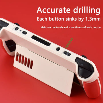 Full Protective Case for Steam Deck Cowhide wrap host Protective Soft Leather Grip Non-slip Cover hard shell bracket Accessories Apsilon
