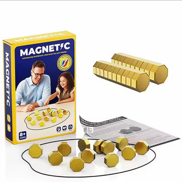 Party Game Magnetic Stone Game Interactive Magnetic Board Strategy Game, Suitable for Families, Children, and Adults High Quality, the Longest Side Is 3.4cm (Version Upgrade, the Outer Packaging Comes in 2 Random Styles) Apsilon