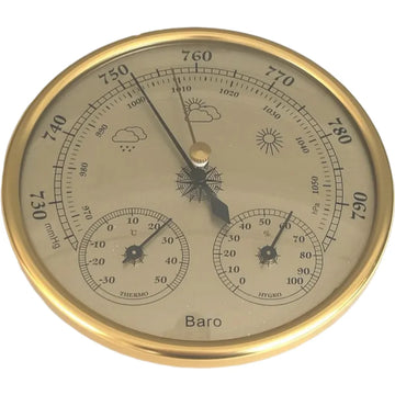 High Quality Precision Aneroid 128mm 3in1 Barometer With Thermometer and Hygrometer Humidity Tester Meter Outdoor Fishing Tool Apsilon