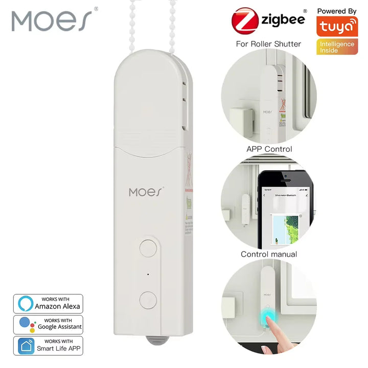ZigBee Smart DIY Motorized Roller Blinds/Shades Drive Motor Hub Tuya Smart Life APP Alexa Google Home Voice Control Apsilon