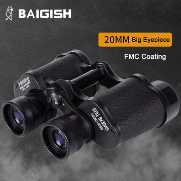 Baigish 8x30 Russian Binoculars Full Metal Structure Glasses Professional Military Waterproof Telescope Leather Bag For Hunting Apsilon