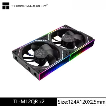 Thermalright TL-M12Q X3 120mm PC Case Cooling Fans, Daisy-Chain | 2000RPM | High Airflow | ARGB | Dual Infinity Mirrors Lighting Apsilon