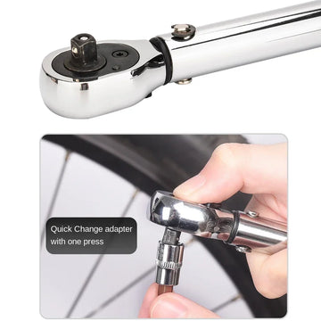TINSOL 15Pcs Set Bicycle Torque Wrench Set 1/4" 2-24Nm Dual Direction Bike Allen Key Tool Socket Preset Type Spanner Pro Repair Apsilon