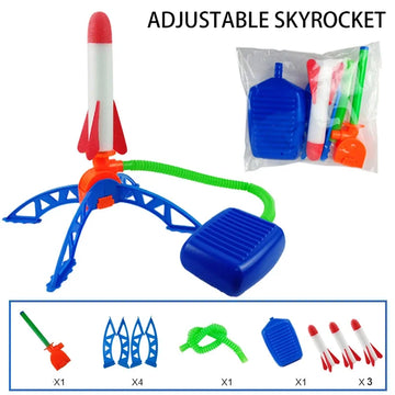 Kids Outdoor Rocket Foot Pump Outdoor Air Pressing Soaring Rocket Suit Jumps Air Powered Rocket Launcher Game Children Toy Gifts Apsilon