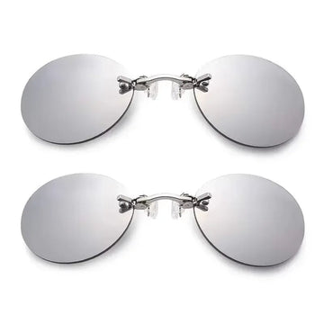 Matrix Morpheus - Zonnebril - Rond en Randloos - UV400 - Vintage - Voor Mannen - Randloze Bril Model Apsilon