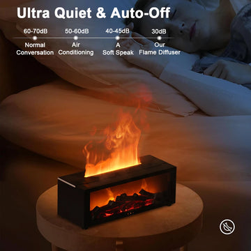 Air Aroma Humidifier Essential Oils Humidifier Flame Fragrance Diffuser Home Aromatherapy Diffuser With LED Light Remote Control Apsilon