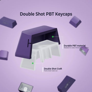 XVX Phantom Gradient Keycaps PBT Top/Side Print Key Caps Double Shot Shine Through Custom Minimalist OEM Russian/Korean Keycap Apsilon