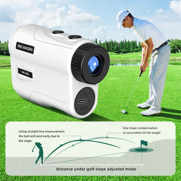 REVASRI Golf Laser Rangefinder Rechargeable 600M/1000M 6X Magnification Monocular Telescope Range Finder for Outdoor Sports Apsilon