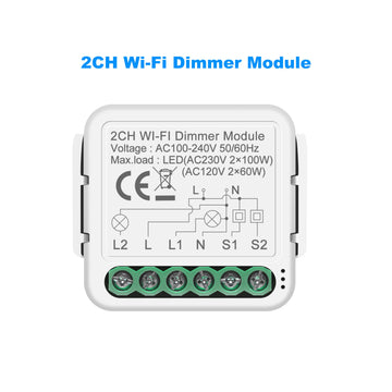 GIRIER Tuya Smart Dimmer Switch Module ZigBee Breaker Relay for Dimmable Bulb Supports 2-way Control Works with Alexa Hey Google Apsilon