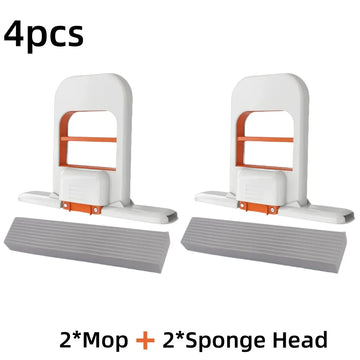 2/8pcs Self-Squeezing Desktop Mops Handheld Sponge Mop for Home Bathroom Kitchen Foldable Tabletop Scrubber Mini Cleaning Tools Apsilon