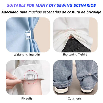 4~10PCS Invisible Leg Shortening Clip, Non-Slip Pants Edge Clip, Quick Fix Hem Clip, Hidden Pants Adjuster, Sewing Accessories Apsilon
