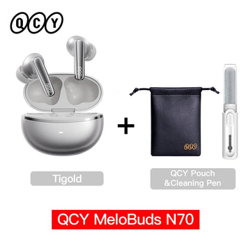 QCY MeloBuds N70 Adaptive ANC Wireless Earbuds Bluetooth 6.0 LDAC Hi-Res Audio 6 Mics Wireless Charging Earphones 50Hrs IPX5 Apsilon