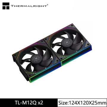 Thermalright TL-M12Q X3 120mm PC Case Cooling Fans, Daisy-Chain | 2000RPM | High Airflow | ARGB | Dual Infinity Mirrors Lighting Apsilon