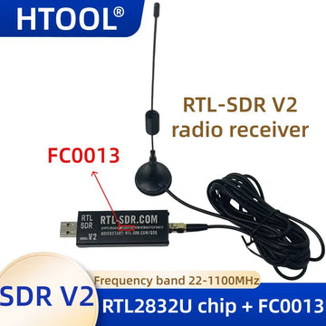 SDR Radio Receiver RTL2832U RTL-SDR Chip Receiver with FC0013 Tuner Band 22-1100MHz Apsilon