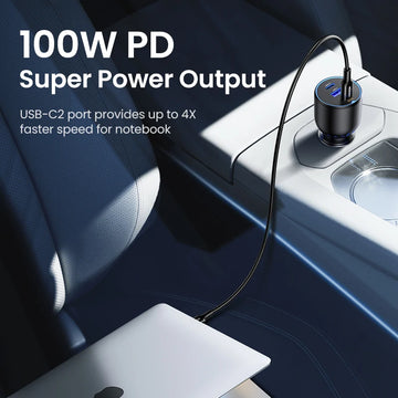 UGREEN 130W USB C Car Charger For Xiaomi iPhone 17 Samsung Galaxy S25 Laptops Tabet PD3.0 Fast Charging USB Type C Car Charger Apsilon
