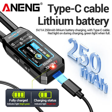 ANENG GN703 Smart Tweezers LCR Meter Professional SMD ESR Test Capacitance Resistance Inductance Digital LCR Bridge Calibration Apsilon