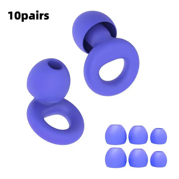 Silicone Earplugs for Swimming Sleep Noise Cancel Noise Reduction-Soundproof Reduce Disturbances -Quality loop Earplugs Apsilon
