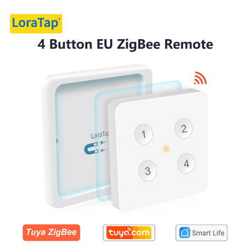 LoraTap ZigBee 3.0 Wireless 14 EU US Push Button Remote Tuya Scene Automation Control Switch Smart Life App Hub Need Apsilon