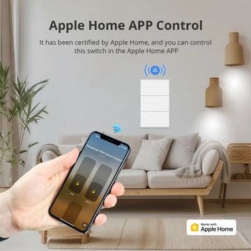 Zemismart Matter WiFi 1 2 3 4 6 Gangs Smart Wall Light Switch Neutral Required with Big Button SmartThings App Homekit Control Apsilon
