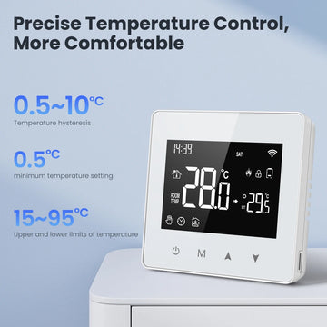 AVATTO WiFi/ZigBee Smart Thermostat,Low Power Battery Water Gas Boiler Temperature Controller For Tuya Alexa Google Home Alice Apsilon
