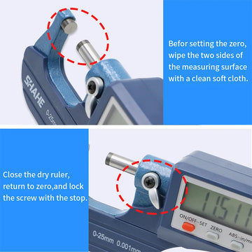 SHAHE 0.001mm Electronic Outside Micrometer 0-25mm Digital Micrometer Electronic Digital Caliper Gauge Apsilon