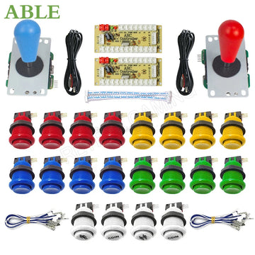 Arcade 2 Player Zero Delay Kit Mando Arcade Usb Encoder To Pc Rasberry Pi Happ Push Button Joystick Usb Arcade Cabinet Apsilon