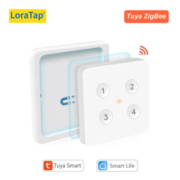 LoraTap Tuya ZigBee 1 to 6 Button Scene Switch Multiple Style Uses Smart Life App Remote Control Automation Hub Need Apsilon