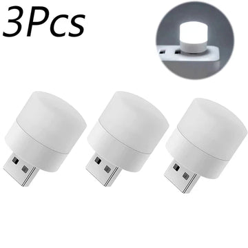 10/1PCS USB Night Light Mini LED Night Light USB Plug Lamp Power Bank Charging USB Book Lights Round Reading Eye Protection Lamp Apsilon