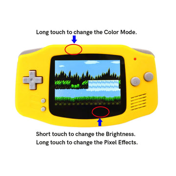 HISPEEDIDO Rechargeable for GBA V5 IPS HD 720x480 Drop-in Screen Kits No Welding Required Desaturation FRM OSD W/Shell Apsilon