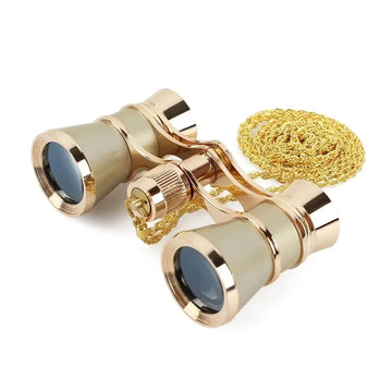 Opera Glasses Binoculars Metal Body With Chain/handle Theater Telescope Women Girls Optical Design Gift Retro Binoculars Apsilon