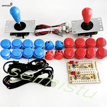 Copy SANWA Kit Game Machine Arcade Console DIY Kit Push Buttons For PC Raspberry Pi Zero Delay USB Board Controller Apsilon