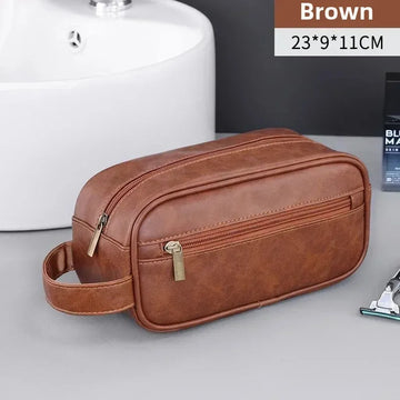 Multi Pockets PU Toiletry Bag For Women Men Travel Essentials Makeup Bags Waterproof Hanging Bag Cosmetic Washing Organizer Bag Apsilon