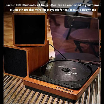 Wooden HIFI CD Player Bluetooth 5.1 Digital Optical Output USB Lossless Playback Wooden CD Music Player Infrared Remote Control Apsilon