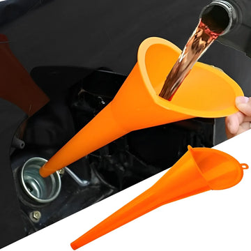 Car Long Stem Funnel Anti-splash Gasoline Oil Filling Tool Plastic Car Truck Motor Oil Change Refueling Funnel Car Accessories Apsilon