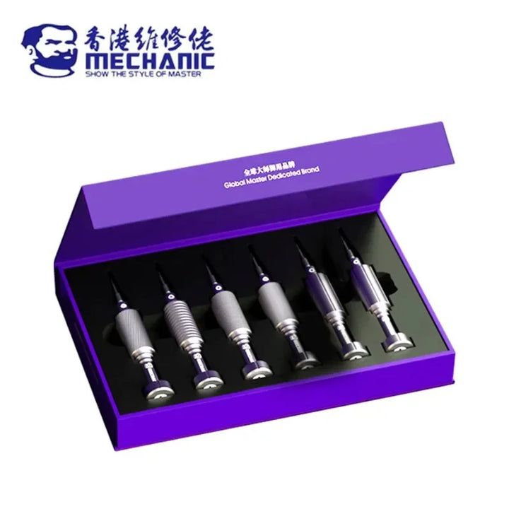 6in1 Mechanic IShell MAX High Hardness Precision Screwdriver Plum blossom cross for IPhone bottom Internal disassembly tools Set Apsilon