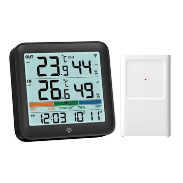 Digital Thermometer Hygrometer with Remote Indoor LCD Temperature Humidity Meter Room Sensor High Accuracy Home Thermometer Apsilon