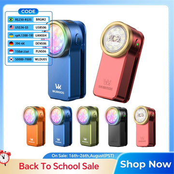 Wurkkos HD03 680LM Mini Clip Light USB Rechargeable Pocket Flashlight Spotlight/Floodlight Portable RGB Torch with Magnet Apsilon